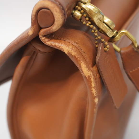 Auth Coach Briefcase 5266 Leather Brown Gold metal - Picture 9 of 12